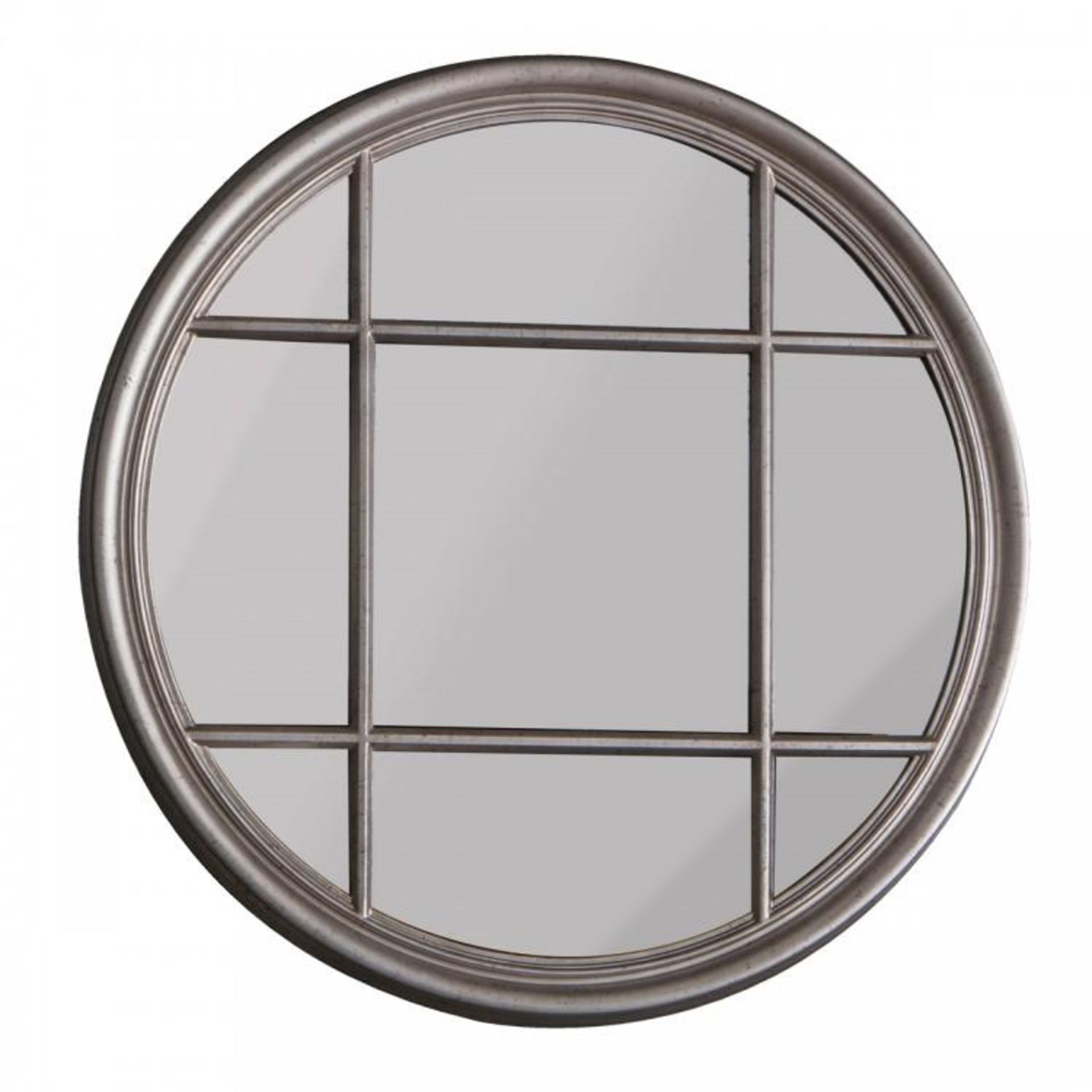 Eccleston Round Mirror Silver 1000 x 1000mm The Eccleston Round Mirror In Silver Panelled Mirror