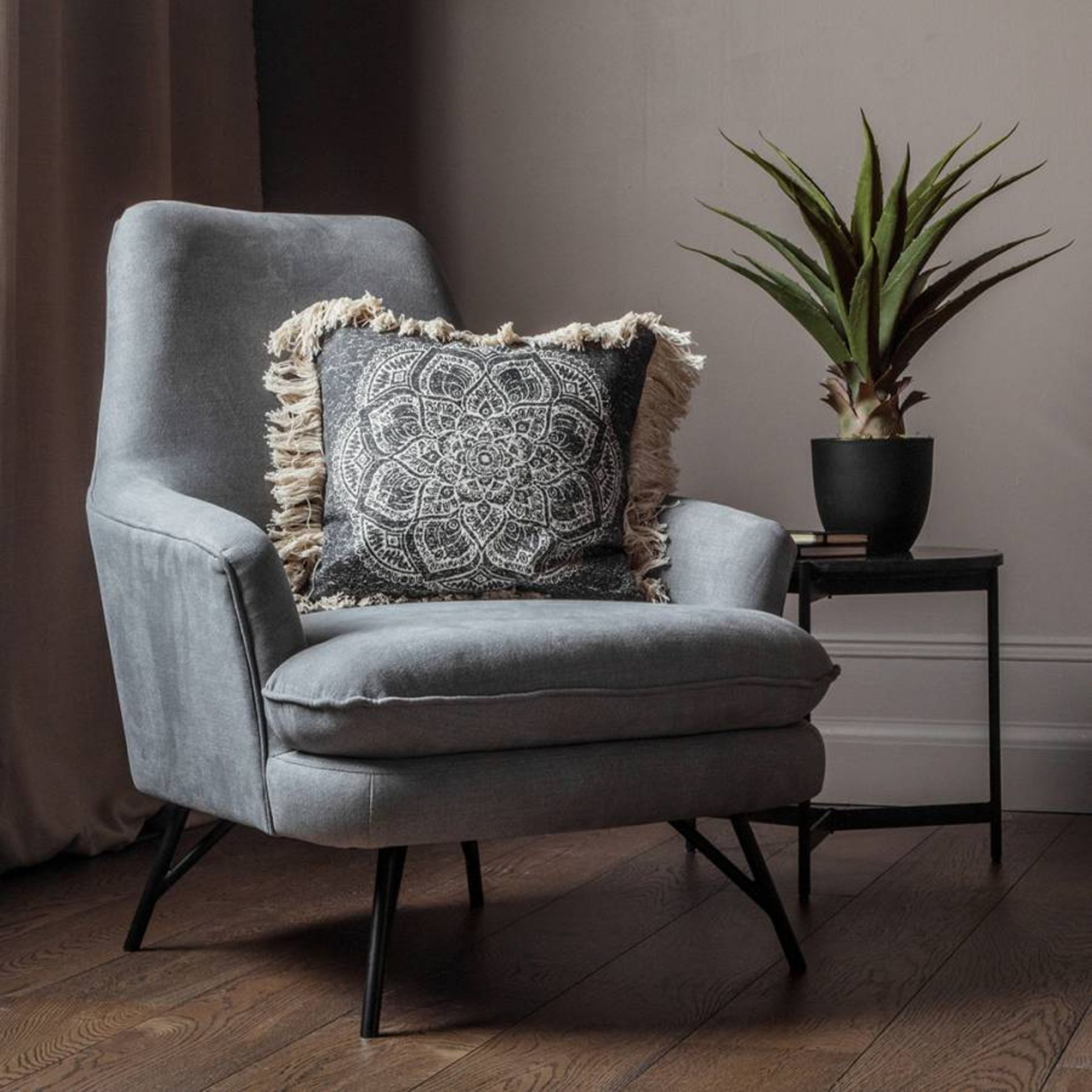 Radlett Chair Bailey Pewter W810 x D850 x H890mm Make Your Home Interior Stand Out When You