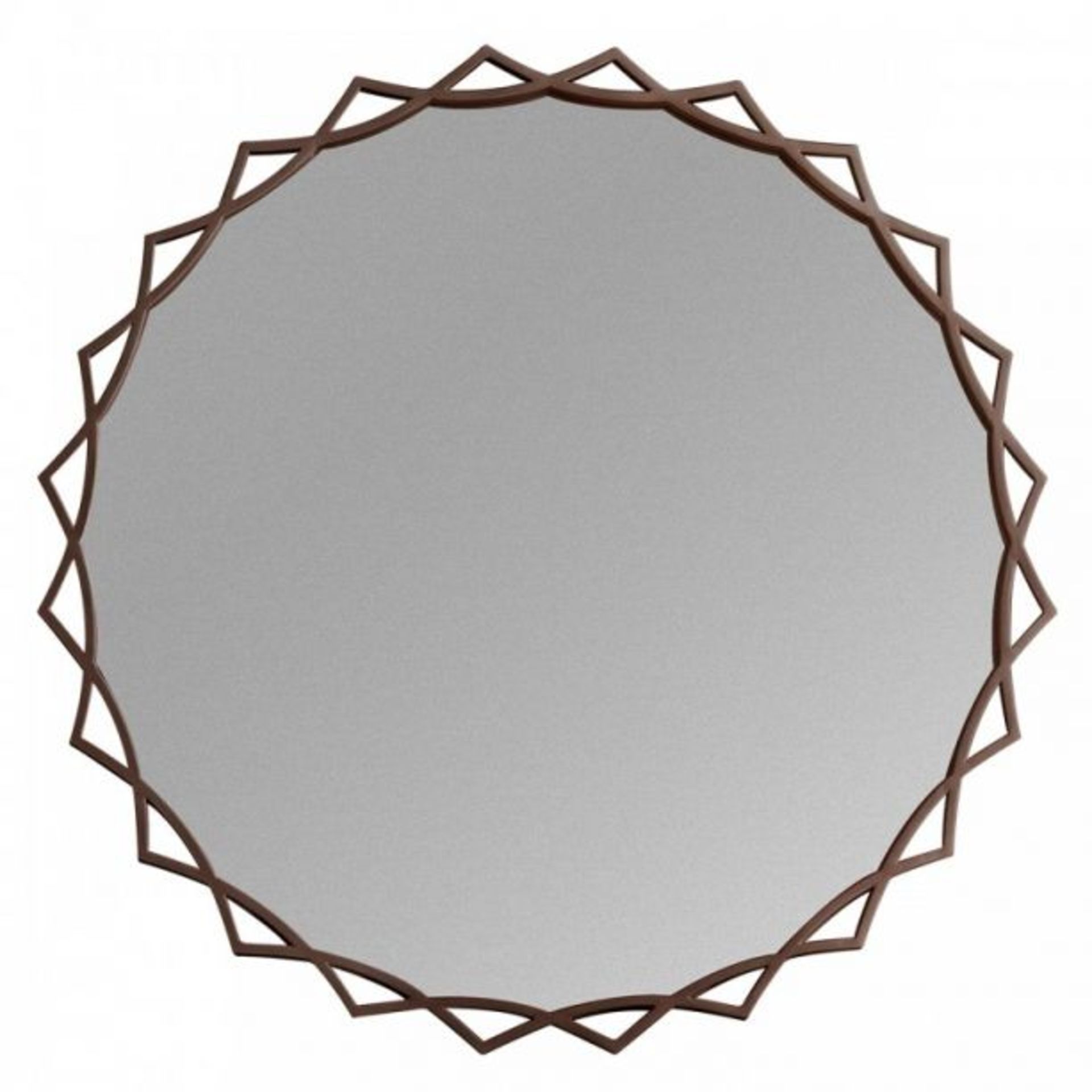Novia Mirror Bronze A Delightful Almost Industrial Inspired Circular Mirror With A Dancing Frame - Image 2 of 2