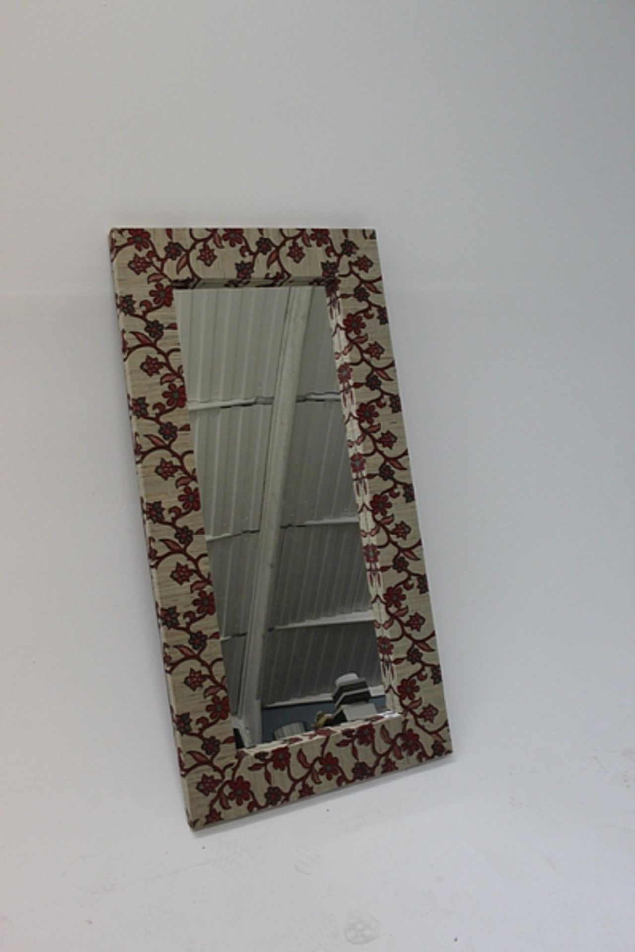 Floor Mirror Woven Reed Mirror Red Flower Motif This Range Of Mirrors Are Made From Natural