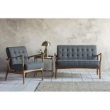 Humber 2 Seater Sofa Dark Grey LinenThis Humber two seater sofa stands out from the crowd with its