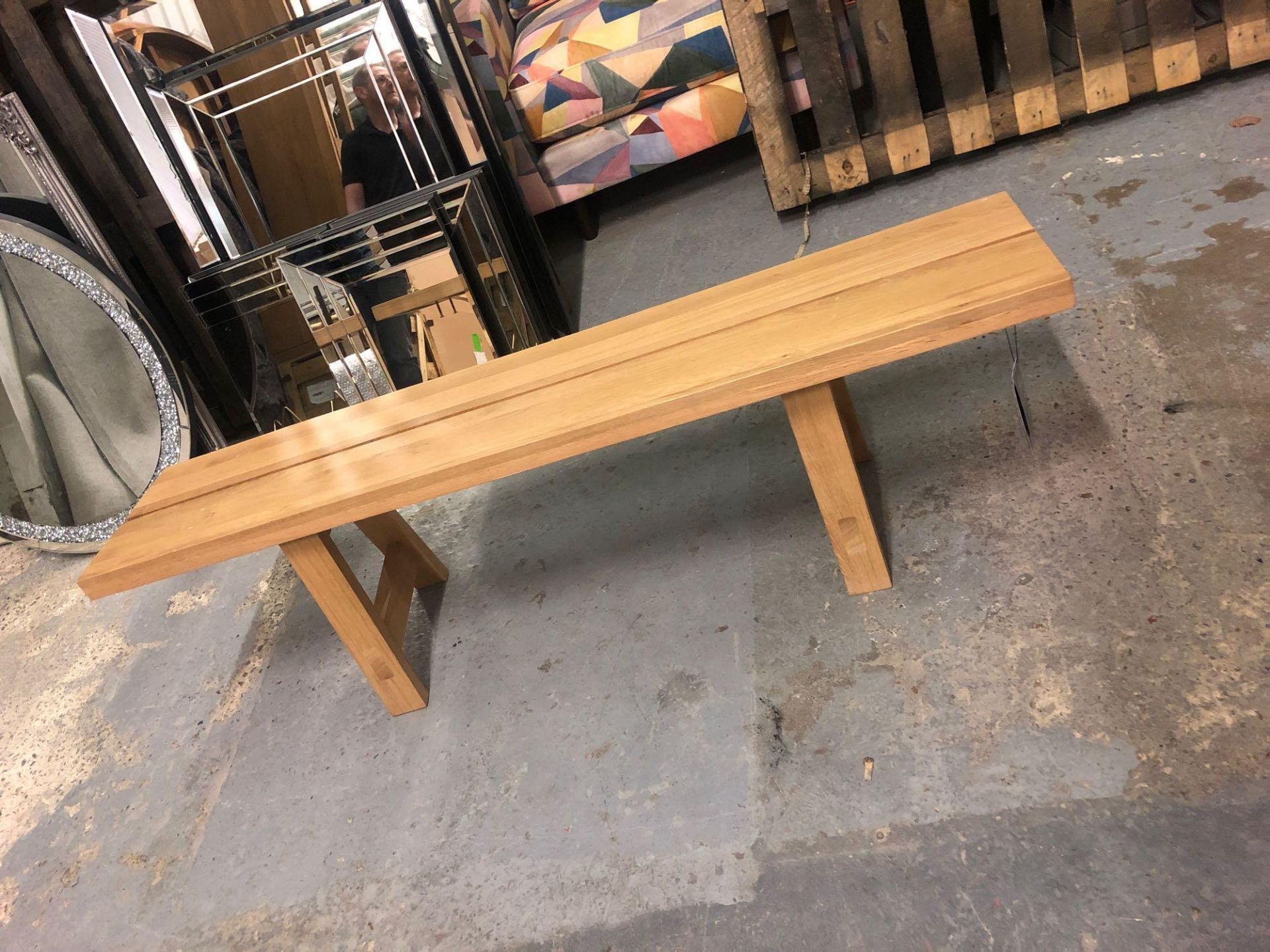 Kielder Bench 1600 x 350 x 450mm An Oak Dining Bench Which Can Be Used Along With Many Different - Image 2 of 2