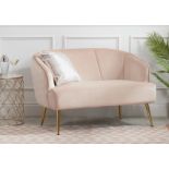 Belal Sofa Stunning blush pink finish to complement a wide range of living rooms and