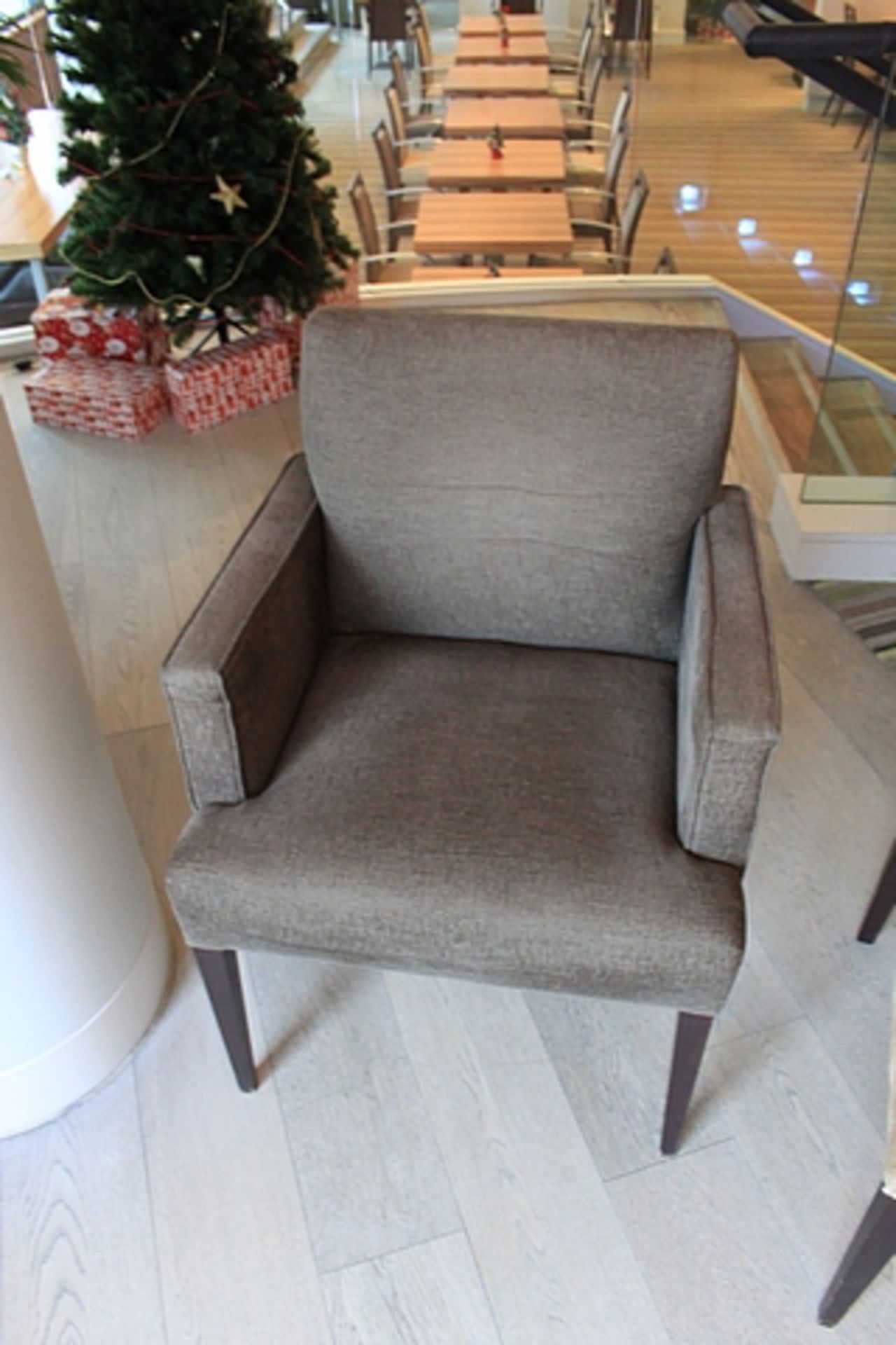 2 x Lyndon Design Dining Upholstered Armchair Hardwood Frame With Fixed Foam Seat And Back Cushions. - Image 5 of 8