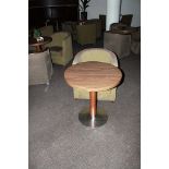 Kesterport Circular Dining Table Walnut Laminate Top With 40mm Deep Edge Pedestal & Base In