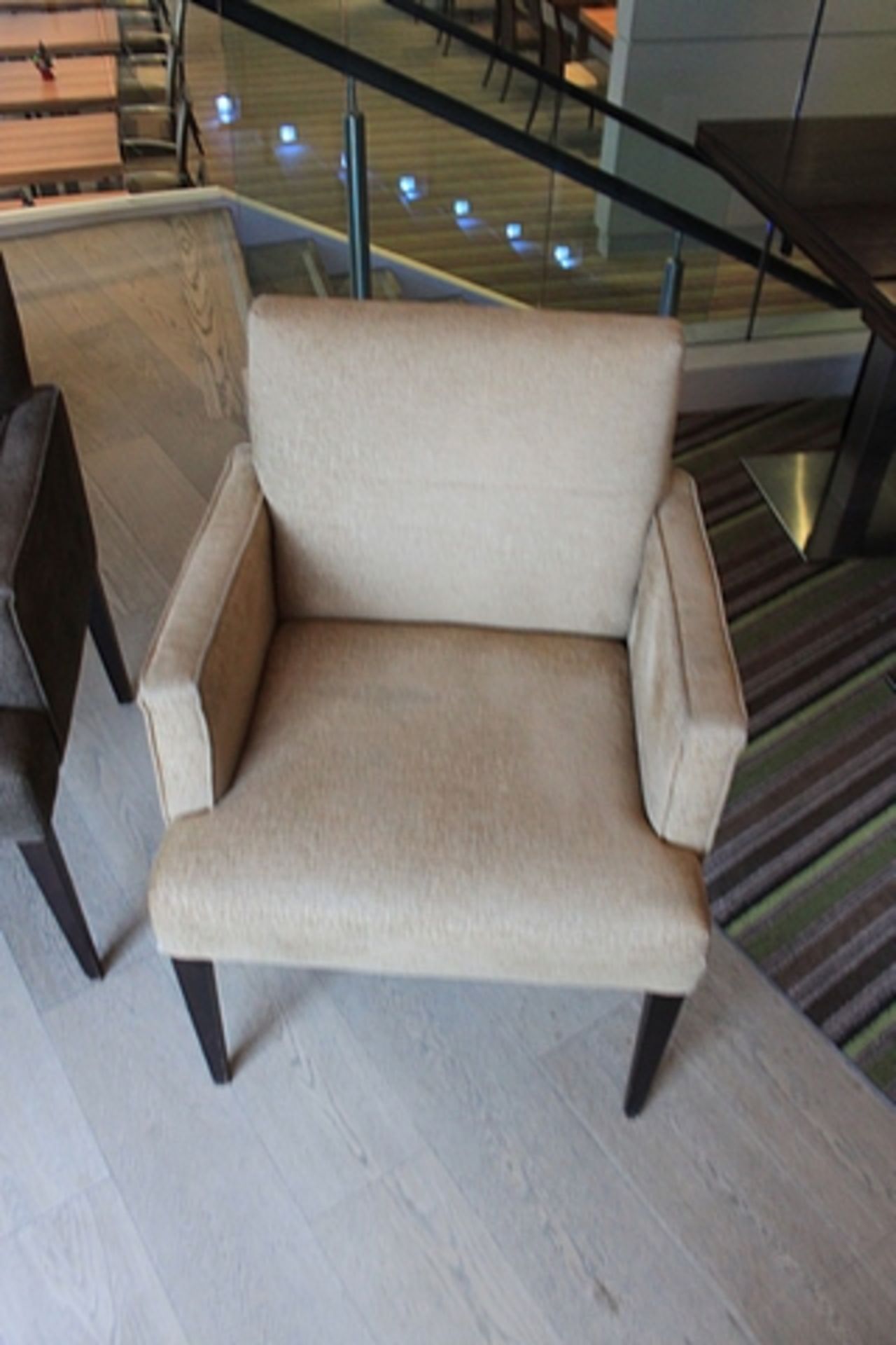 2 x Lyndon Design Dining Upholstered Armchair Hardwood Frame With Fixed Foam Seat And Back Cushions. - Image 6 of 8