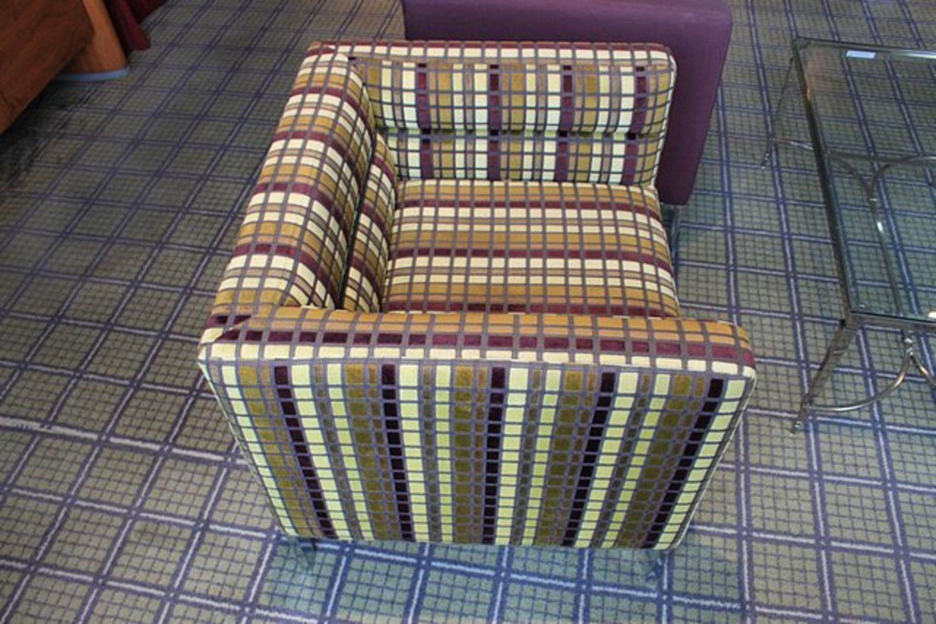 Morgan Furniture Model 361CH Ribb Armchair Chrome Legs Upholstered In Sunbury Manhattan Boutique - Bild 4 aus 7