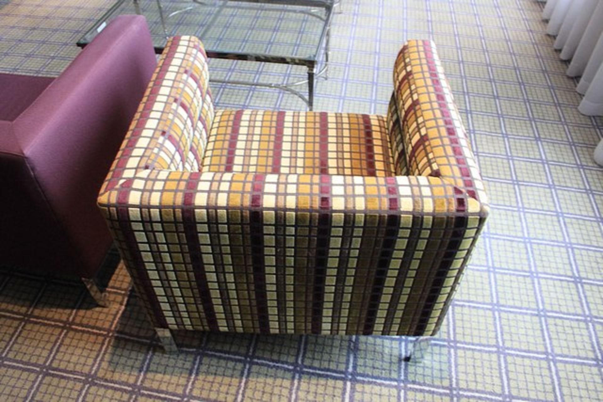 Morgan Furniture Model 361CH Ribb Armchair Chrome Legs Upholstered In Sunbury Manhattan Boutique - Bild 5 aus 7
