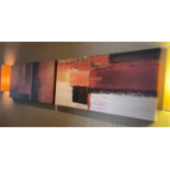 2 X Canvas Abstract Artwork 1200 X 600mm