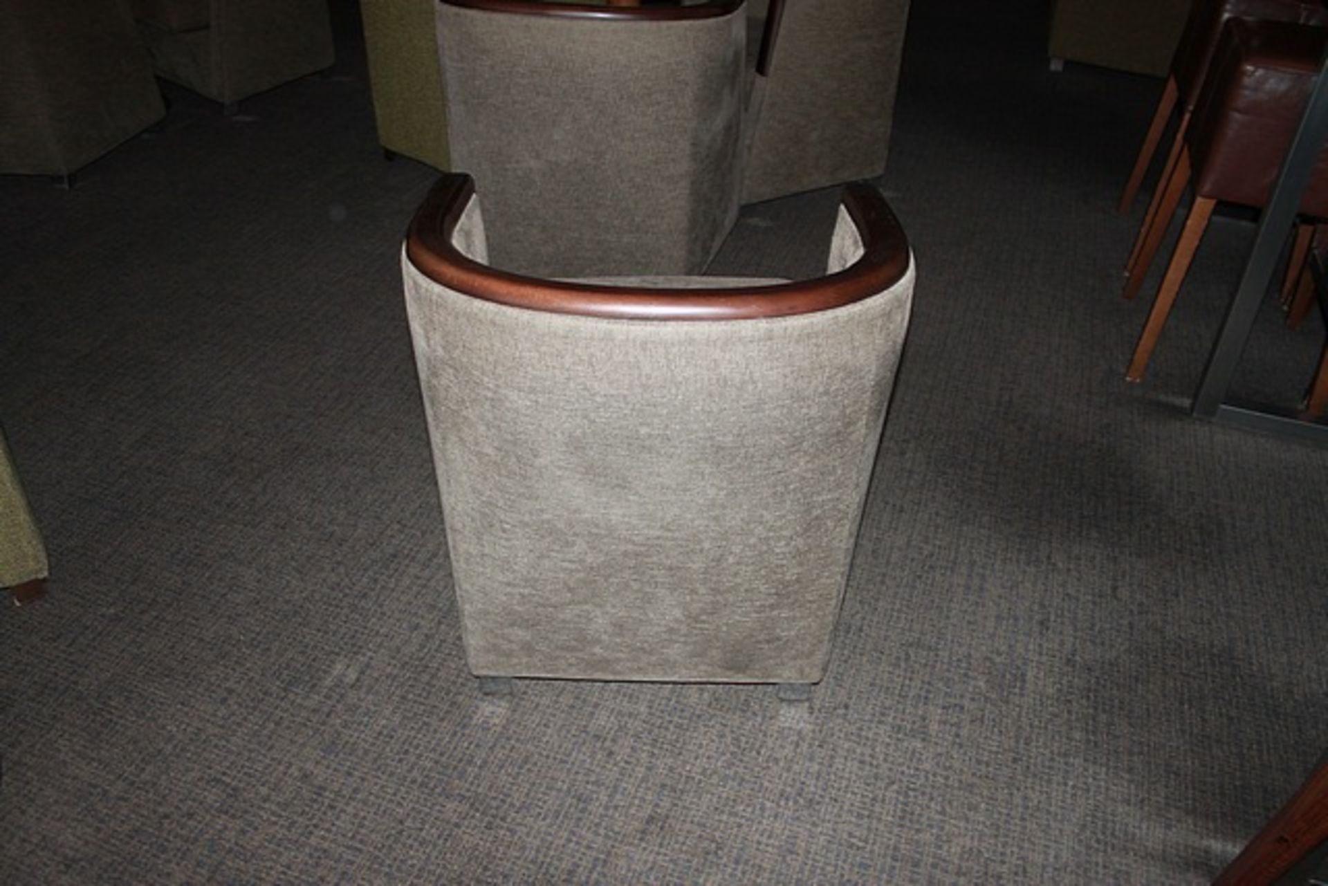 2 x Kesterport AS Tub Chair W/O Wood Armrest Fully Upholstered With Wood Feet CMHR Fire Retardant - Image 3 of 4