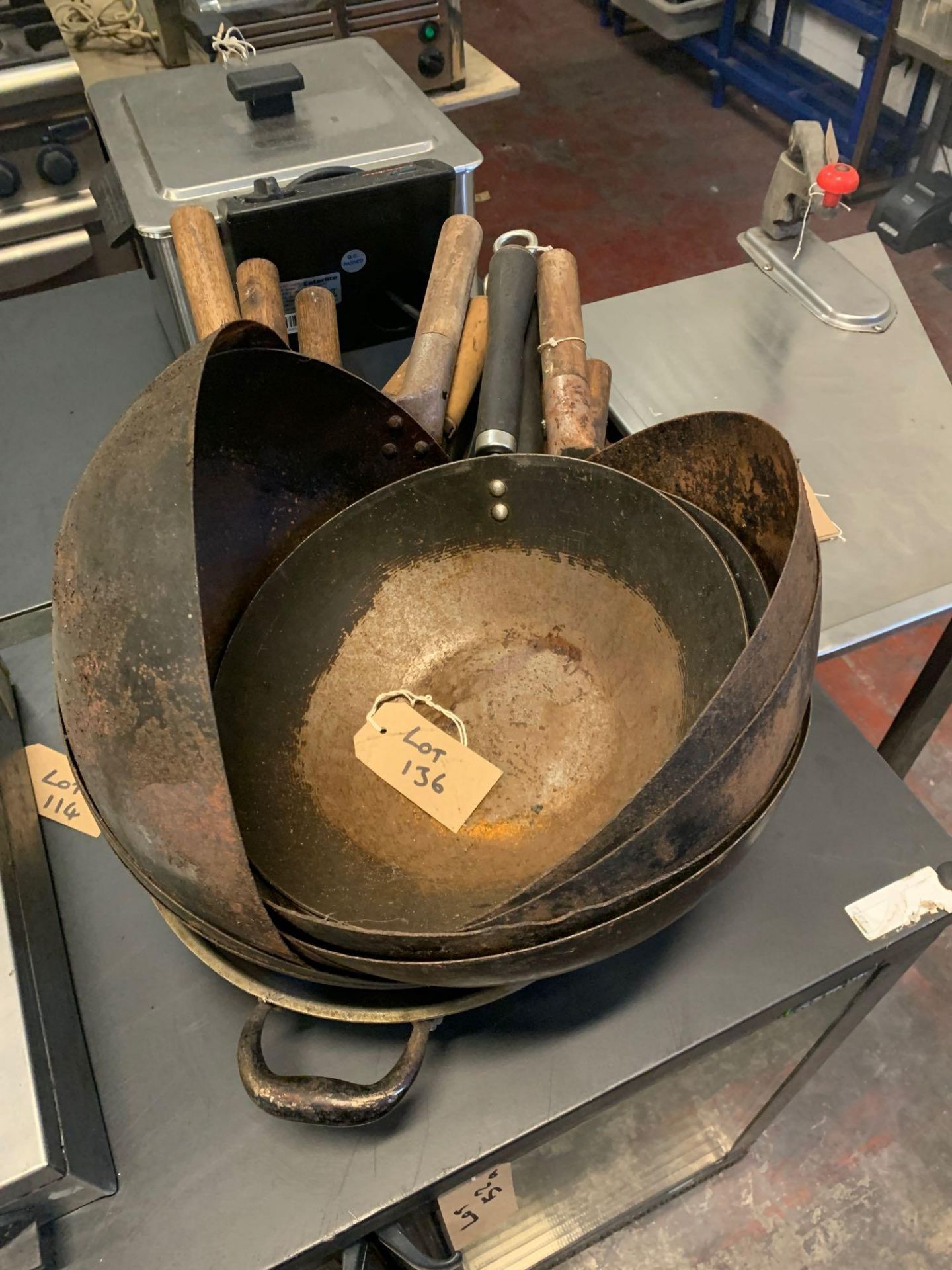 Various Wok Pans as Found