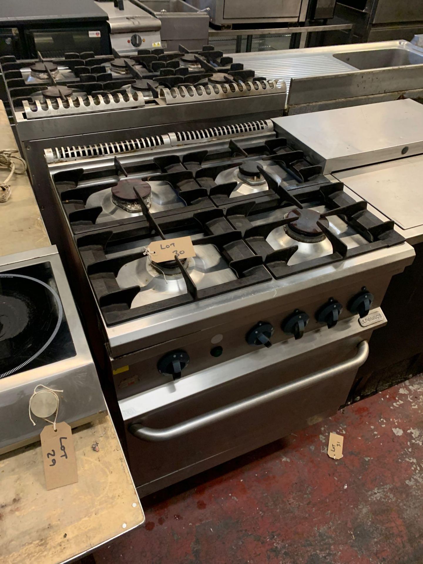 Alpeninox 4 Open Top Gas Burner Range And Oven 70 X 70 X 86cm - Image 2 of 3