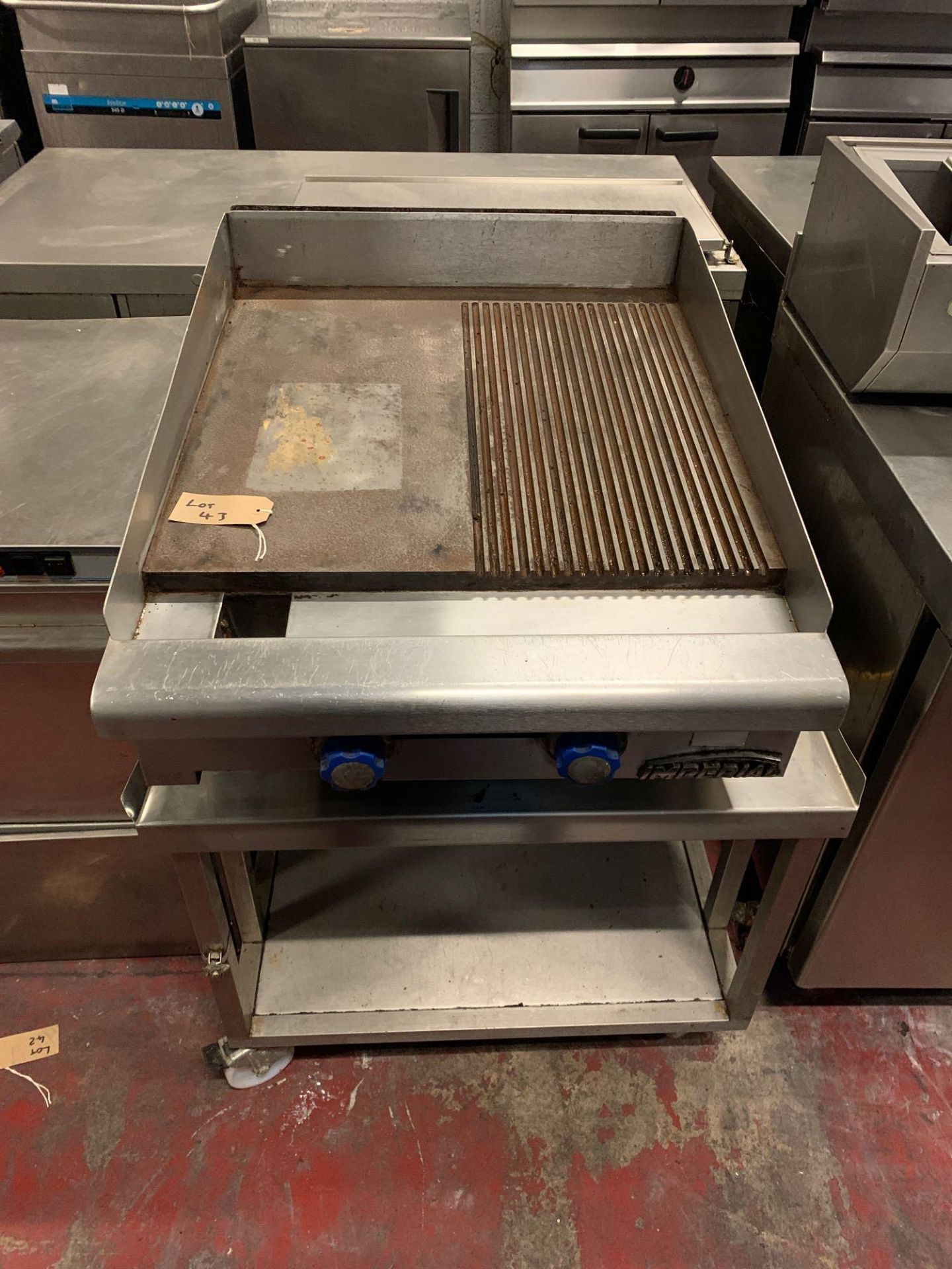 Imperial ITG-24-E Electric Griddle Smooth and ribbed plate Griddle On Mobile Trolley75 X 70 X 95cm