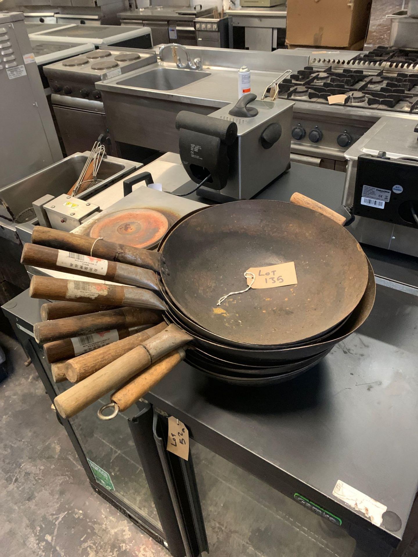 Various Wok Pans as Found