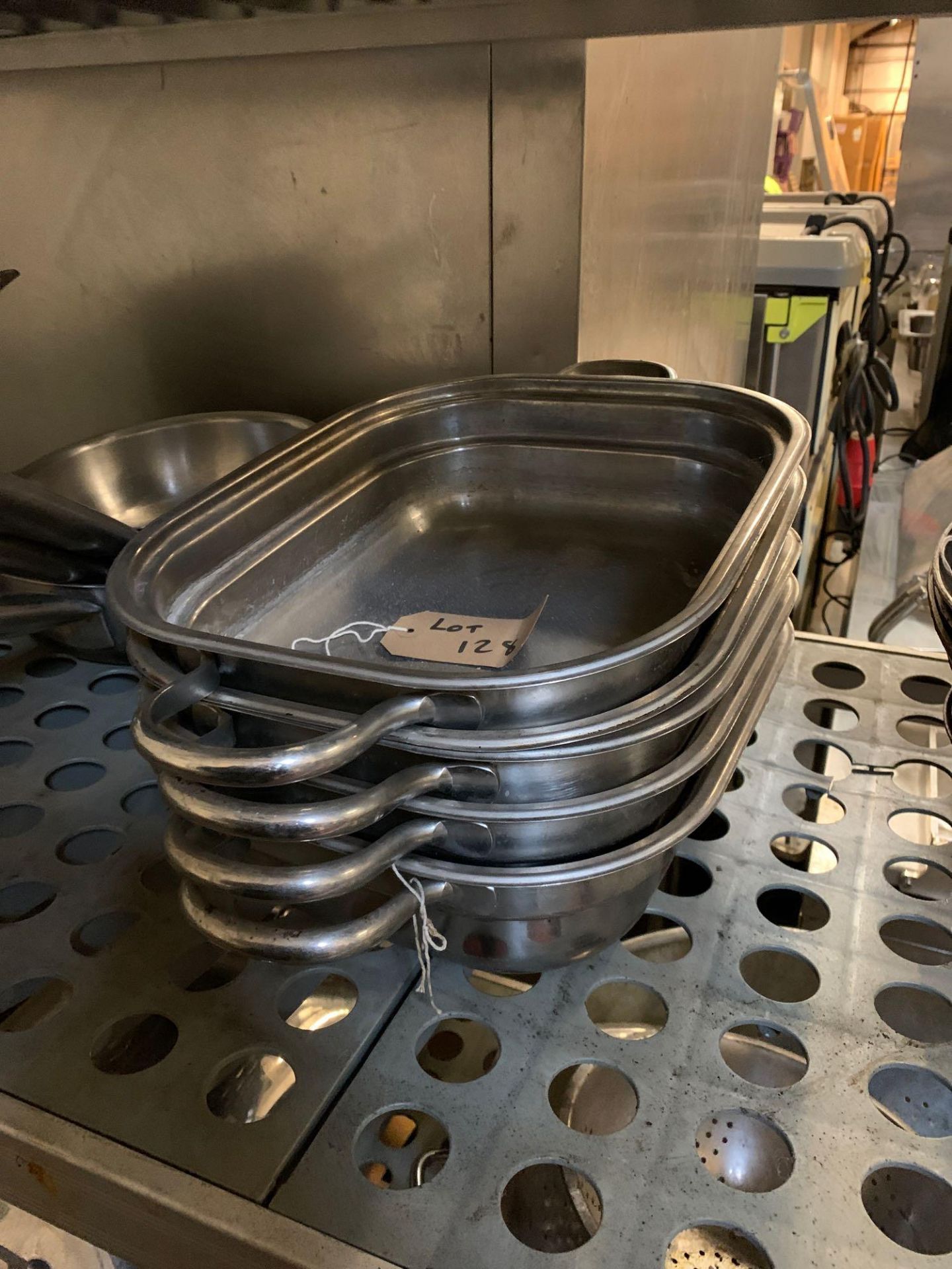 4 x Stainless Steel Chafing Pans as Found