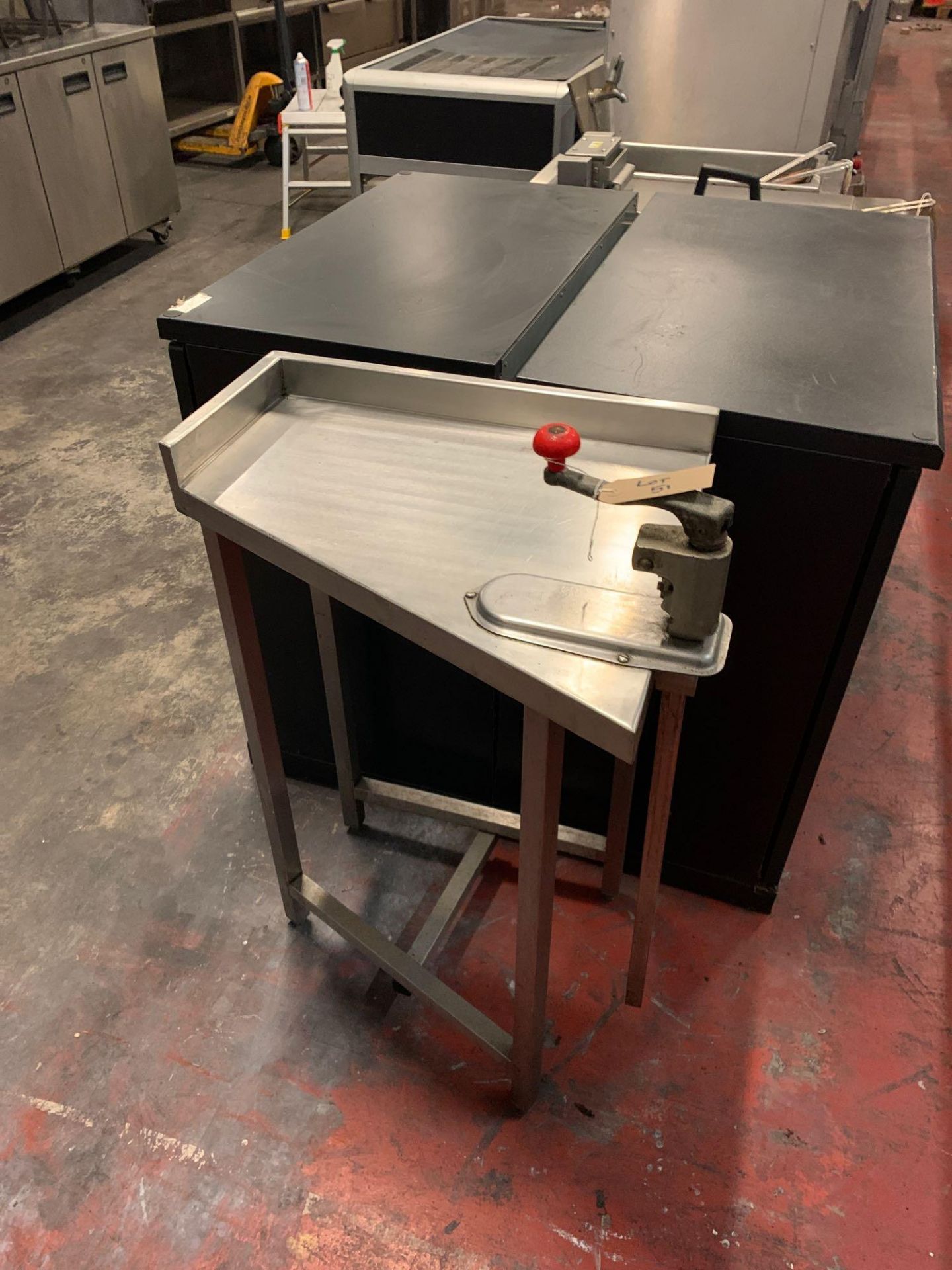 Stainless Steel preparation aation Table With Can Opener 58cm X 51cm X 85cm - Image 2 of 4