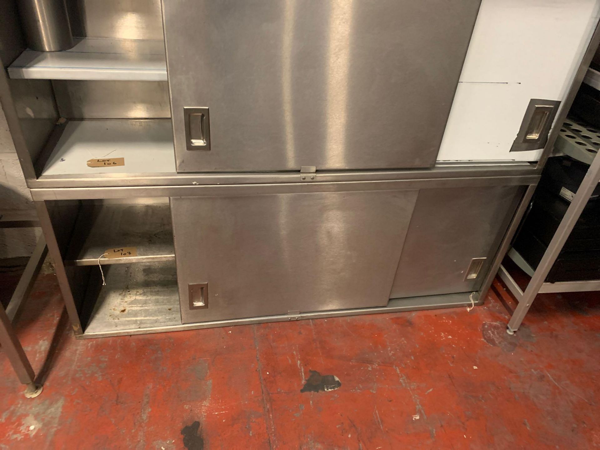 Stainless steel commercial kitchen wall cabinet 150cm x 40cm x 60cm