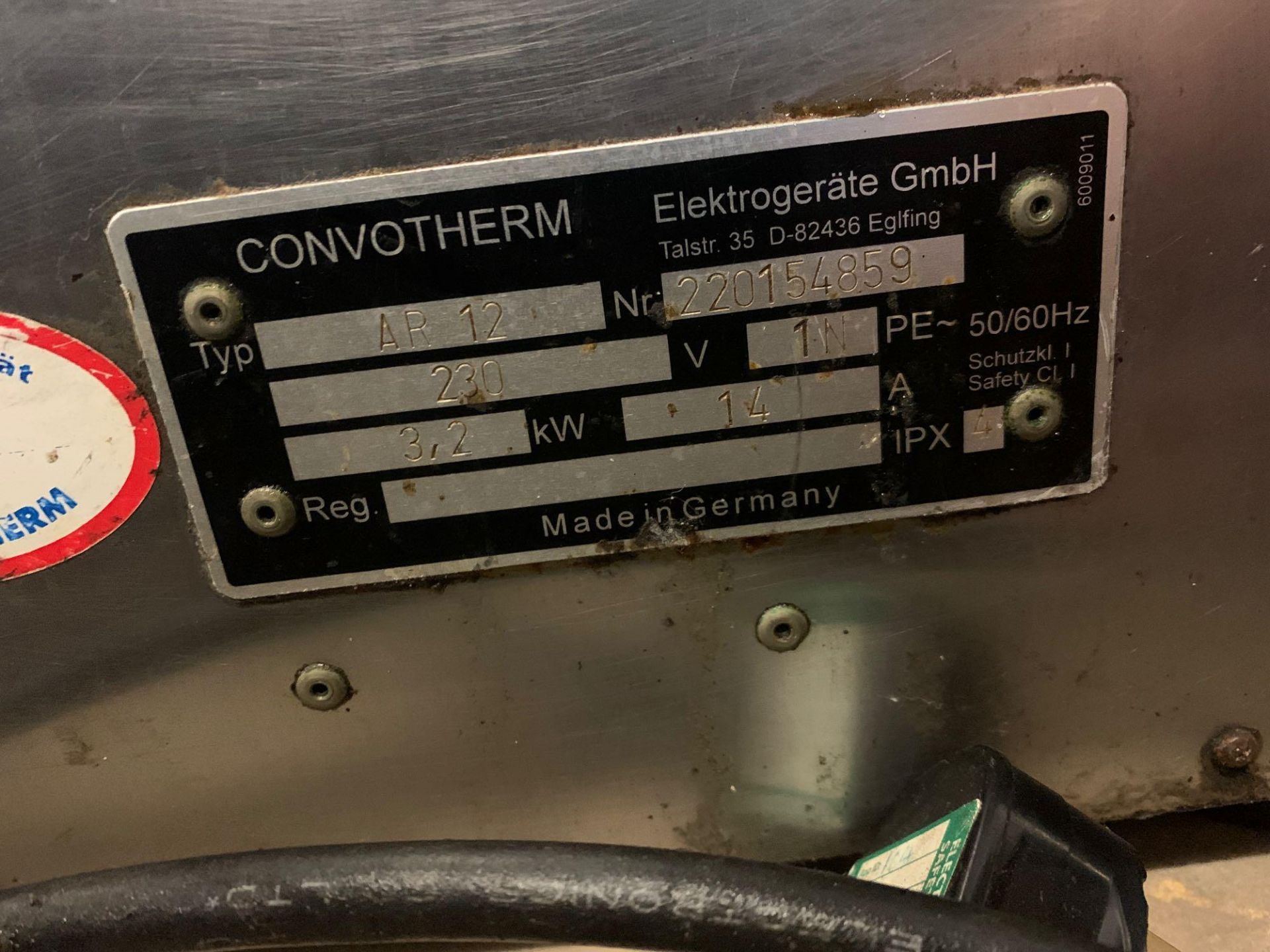 Convotherm AR 12 Convektomat Hot Air Oven This Hot Air Unit Is Suitable For Thawing Regeneration And - Bild 2 aus 3