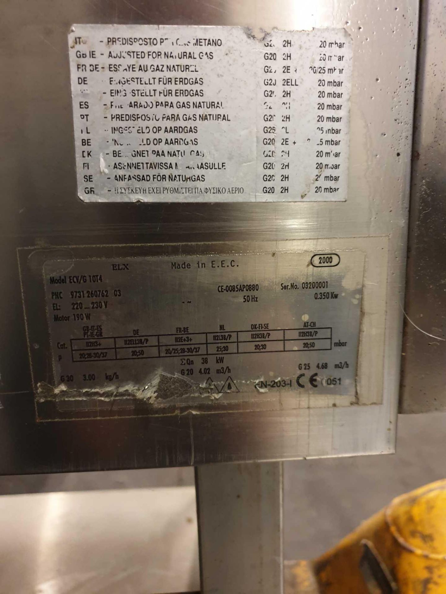 Electrolux Professional ECV/G10 T4 Gas Combination Oven 90cm X 90cm X164cm 10 Grid - Image 4 of 4