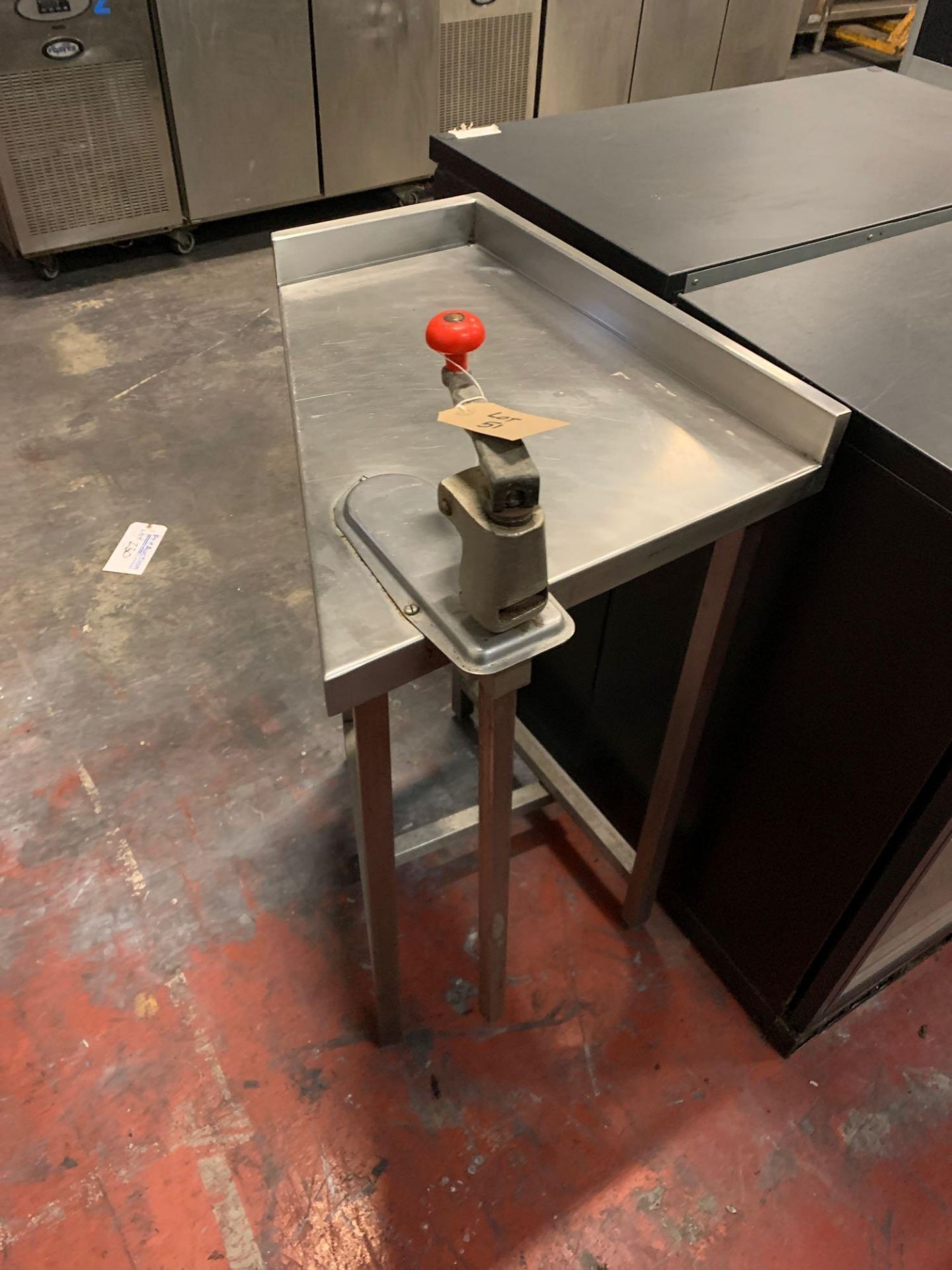 Stainless Steel preparation aation Table With Can Opener 58cm X 51cm X 85cm