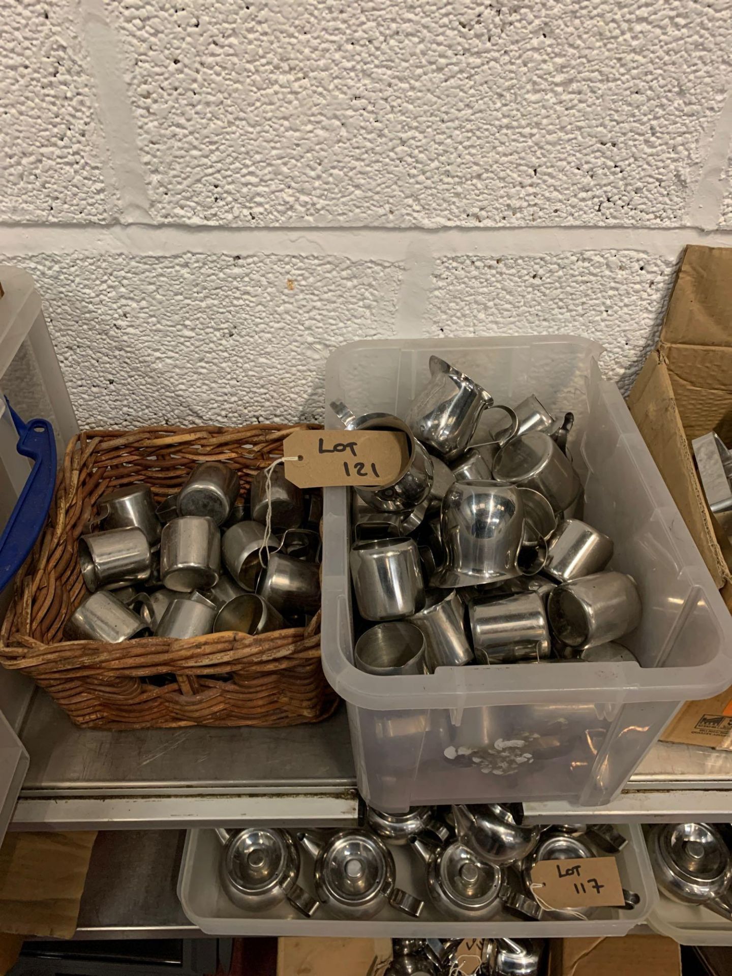 Various stainless steel milk jugs (as photo shows)