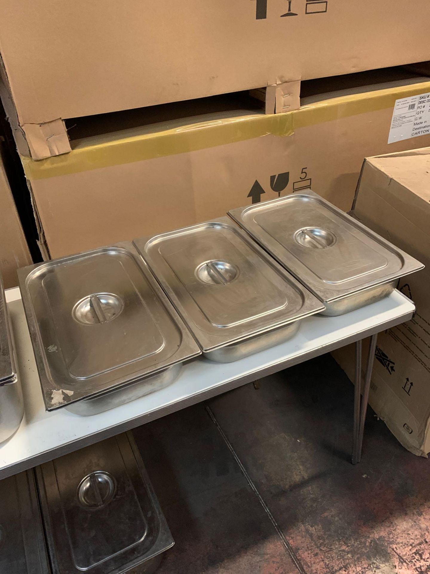 3 x gastro pan and lid