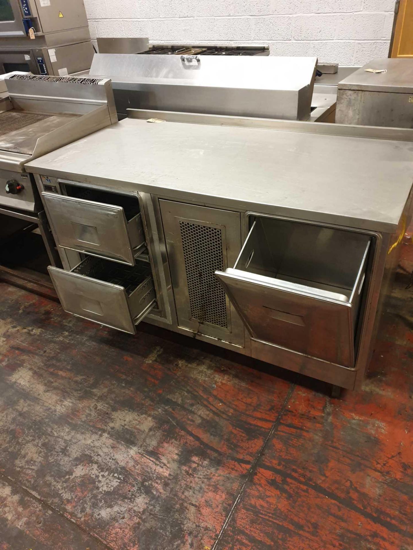 Stainless Steel 3 Drawer Bench Chiller 160cm X 80 x 92cm - Image 2 of 2