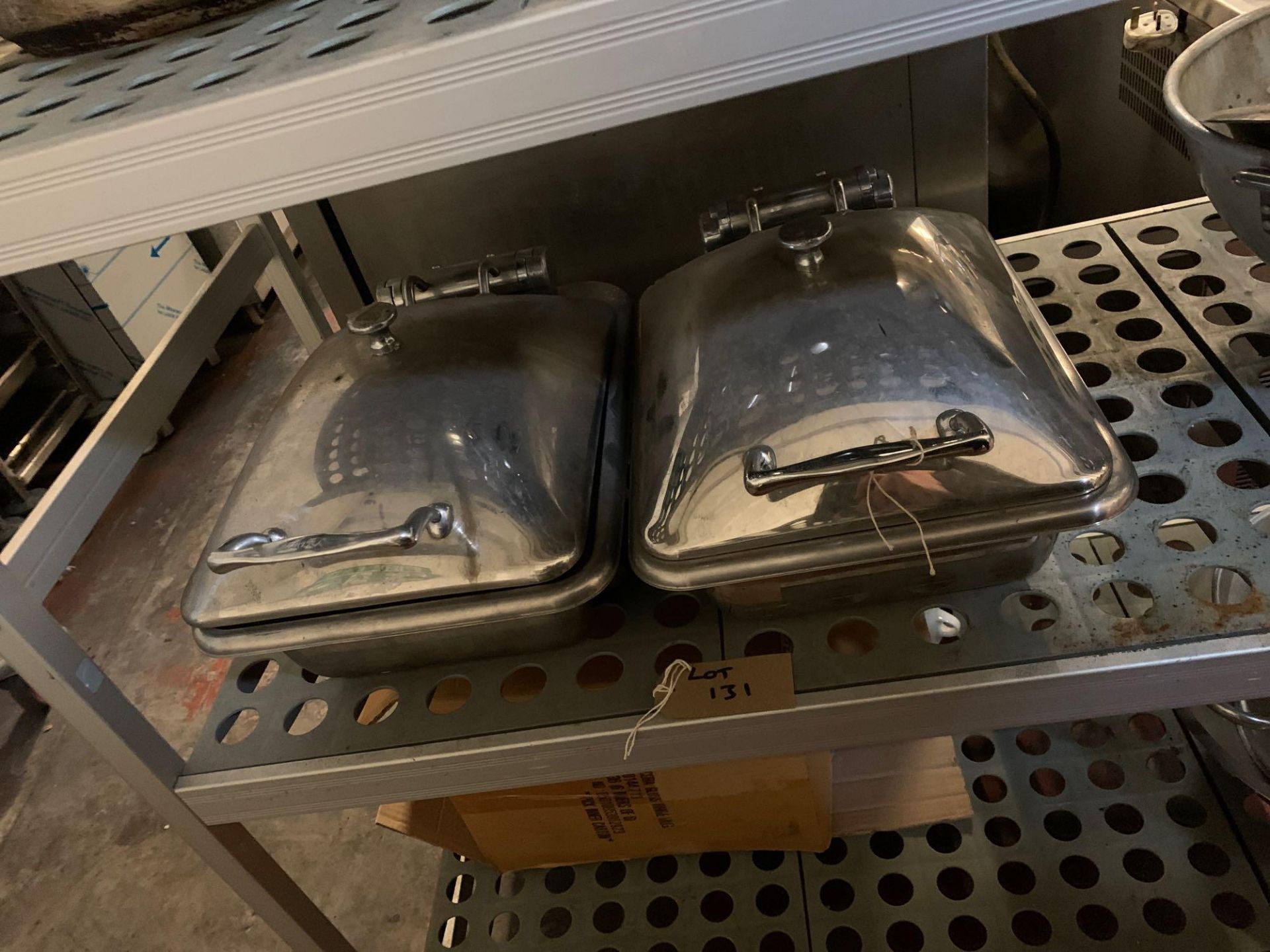 2 x Stainless Steel Chafing Pans With Roll Lid