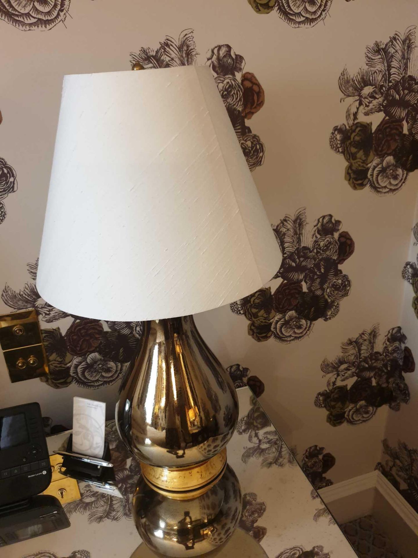 A Pair Of Heathfield And Co Louisa Glazed Ceramic Table Lamp With Textured Shade 77cm (Room 129)