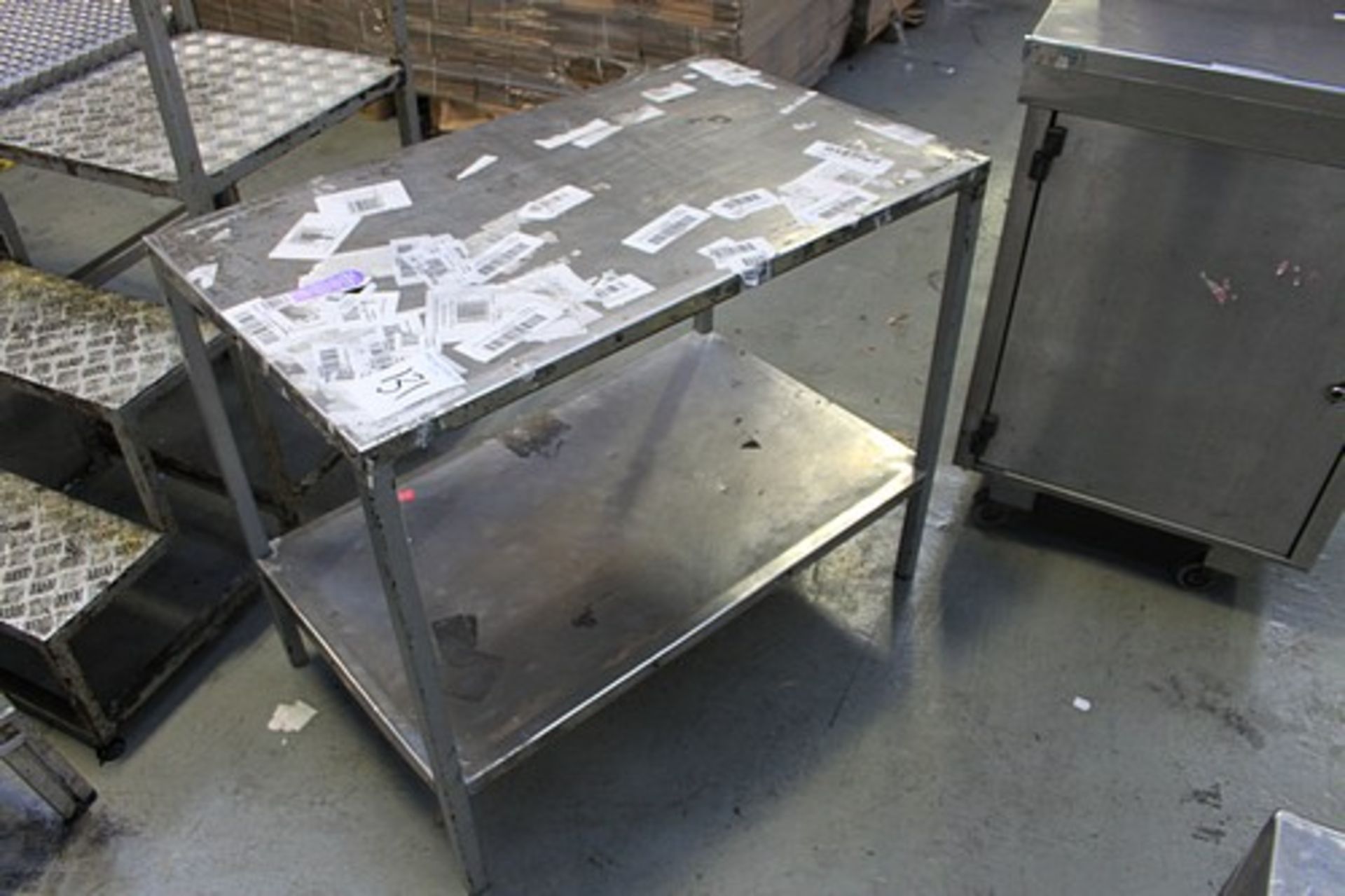 Stainless steel preparation table 1000 x 600 x 840mm