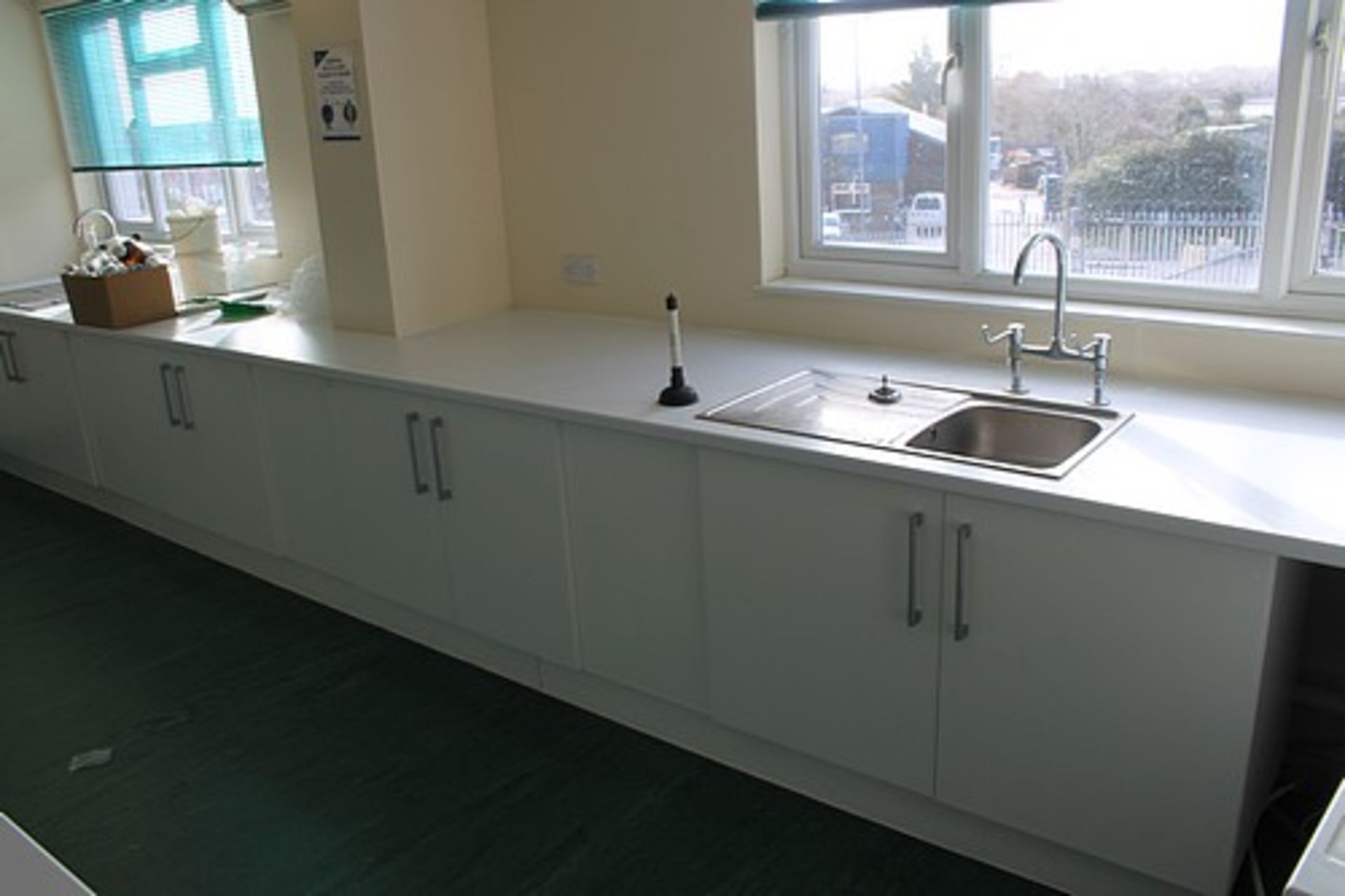 Complete Laboratory cabinets and under bench units white waterproof melamine resin coated faces - Image 5 of 5