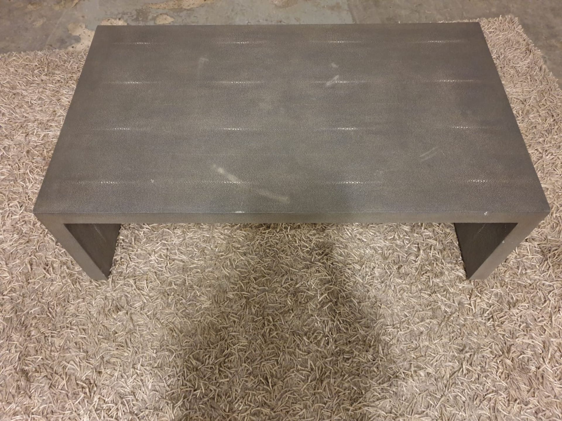 Grey shagreen coffee table Perfect for pairing with interiors of modern appeal or scandi simplicity,