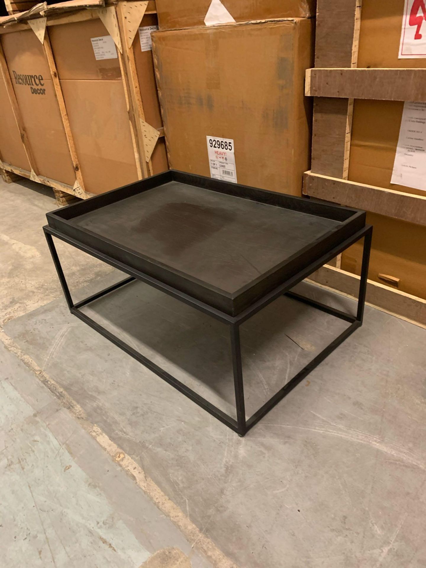 Forden Tray Coffee Table Black W900 x D600 x H400mm The Forden Black Side Table Completed With A - Bild 3 aus 5