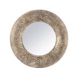 Antique Gold Round Honeycomb Mirror Add the finishing touches to your interior with this beautiful
