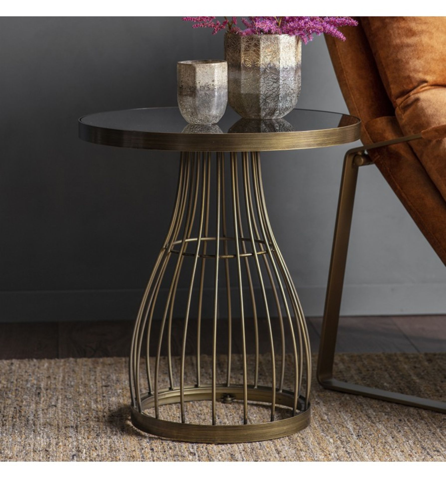 Southgate Side Table Bronze It boasts of an art-deco inspired design that works perfectly with