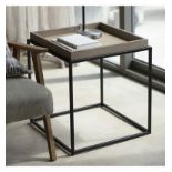 Forden Tray Side Table W550 x D500 x H600mm The Simple Angular Black Metal Frame Allows A Clear View