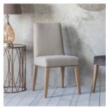 2 x Rex Dining Chair Cement Linen  Tthe Luxury Rex Dining Chairs In Atlantic Velvet Offers