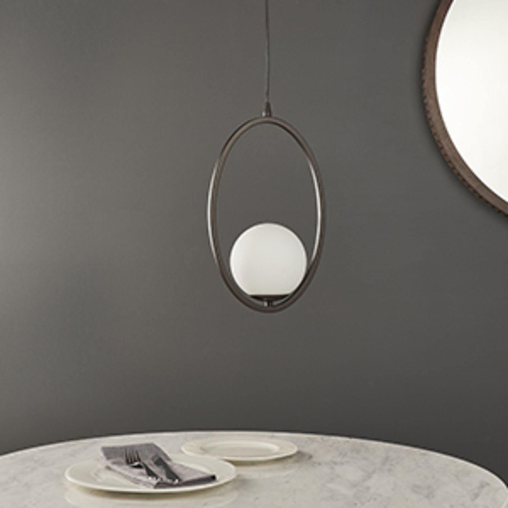 Eden Pendant Black The Eden Is A Contemporary Designed Pendant With A Single Opal Glass Bulb In An