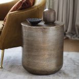 Ashta Side Table offering a perfect centre piece in your living space. The sleek antique brass