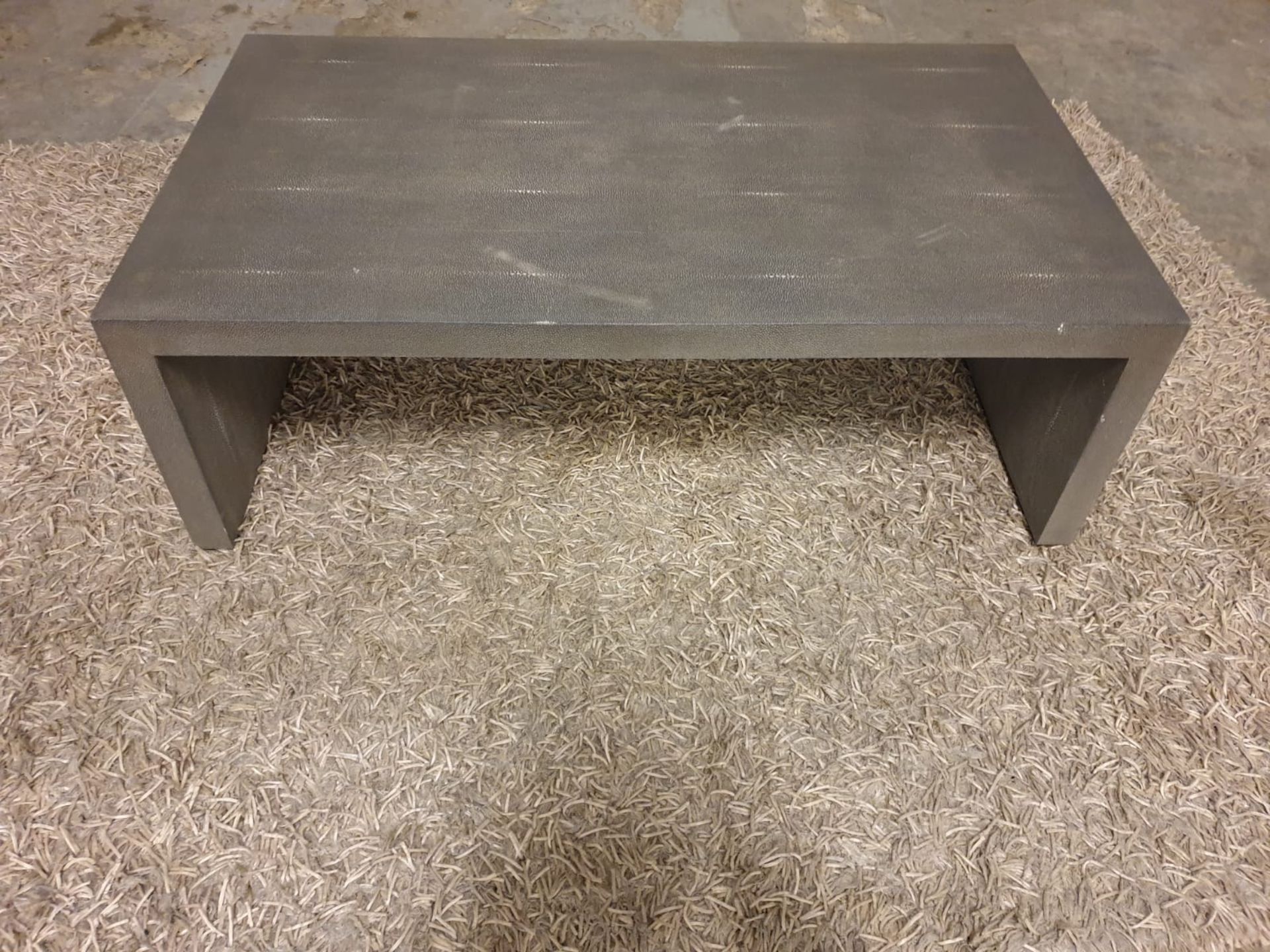 Grey shagreen coffee table Perfect for pairing with interiors of modern appeal or scandi simplicity, - Image 2 of 2