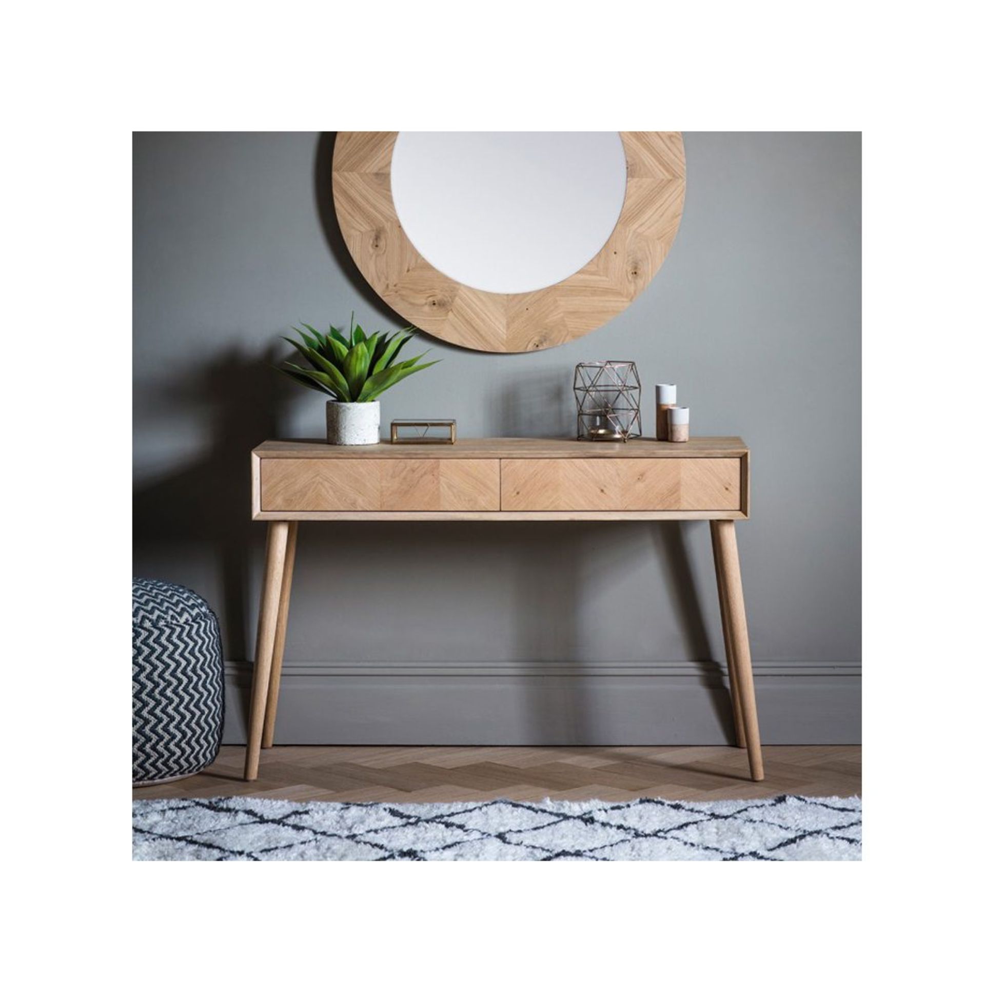 Milano 2 Drawer Console Table The stunning Milano 2 Drawer Console Table features a beautiful - Image 2 of 2