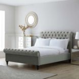 Belgrave Classic Super King Chesterfield Pale Grey Bed Frame Inspired by the iconic chesterfield