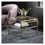 Cosenza Side Table Gold 570 x 570 x 400mm The Cosenza Gold Side Table Infuses A Sense Of Timeless