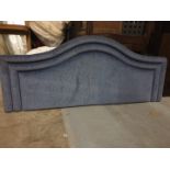 Luxury headboard padded blue with rope piping 195 x 85cm ( LOC HB11)