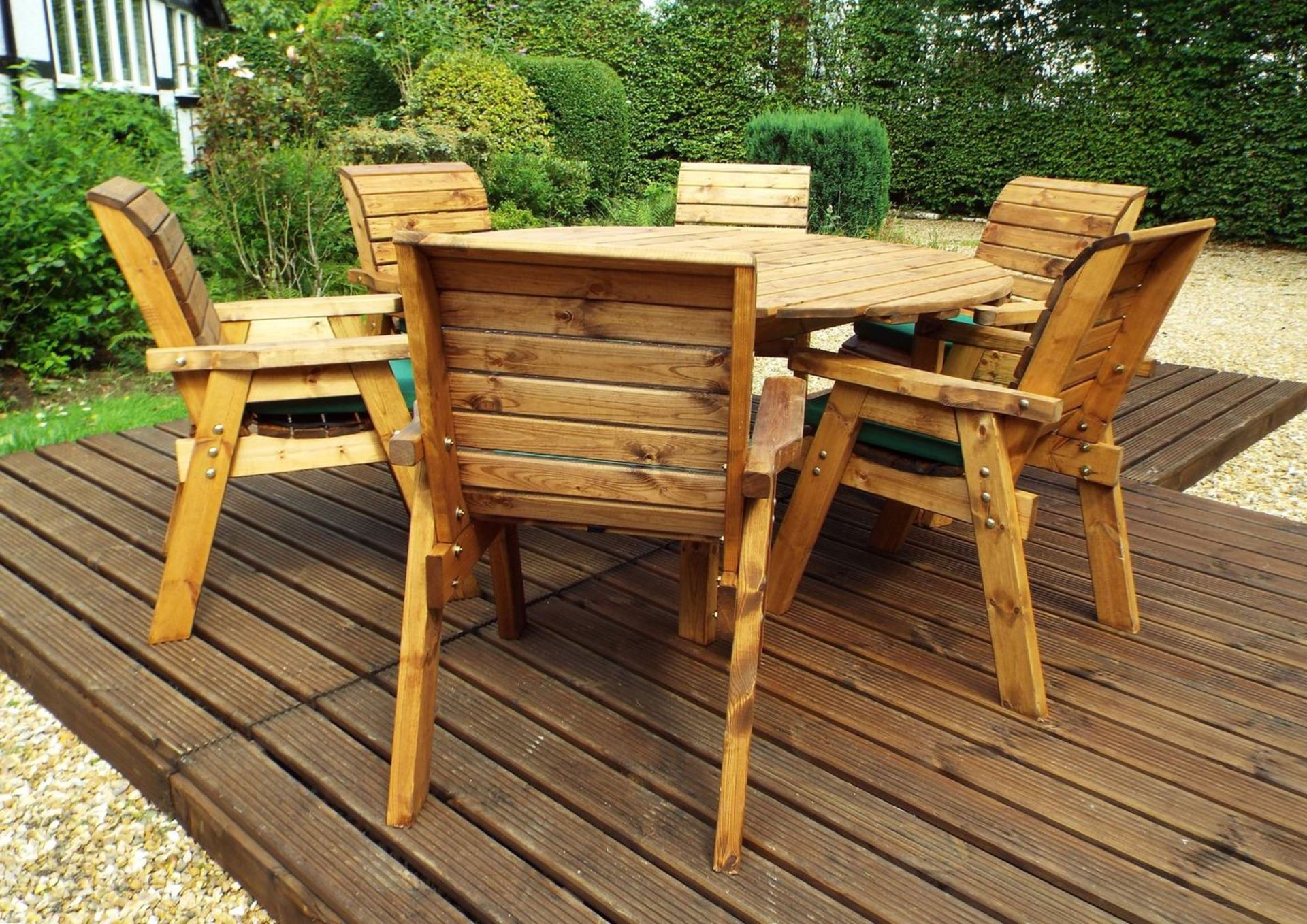 Square garden table and 4 chair set This superb outdoor garden furniture set provides 4 x - Bild 5 aus 5