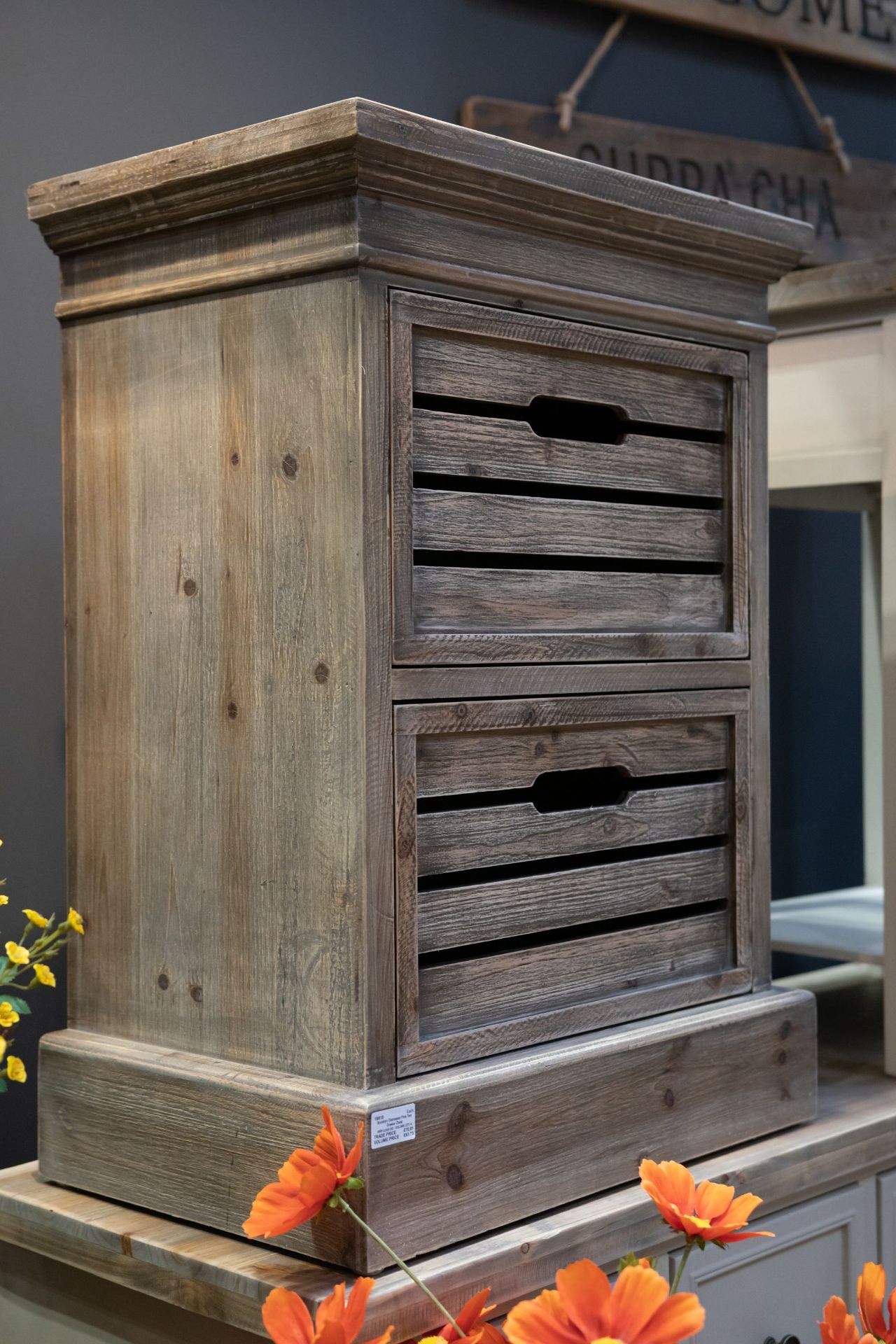 Brooklyn Distressed Pine Two Drawer Chest Designed with a modern life in mind, the Brooklyn