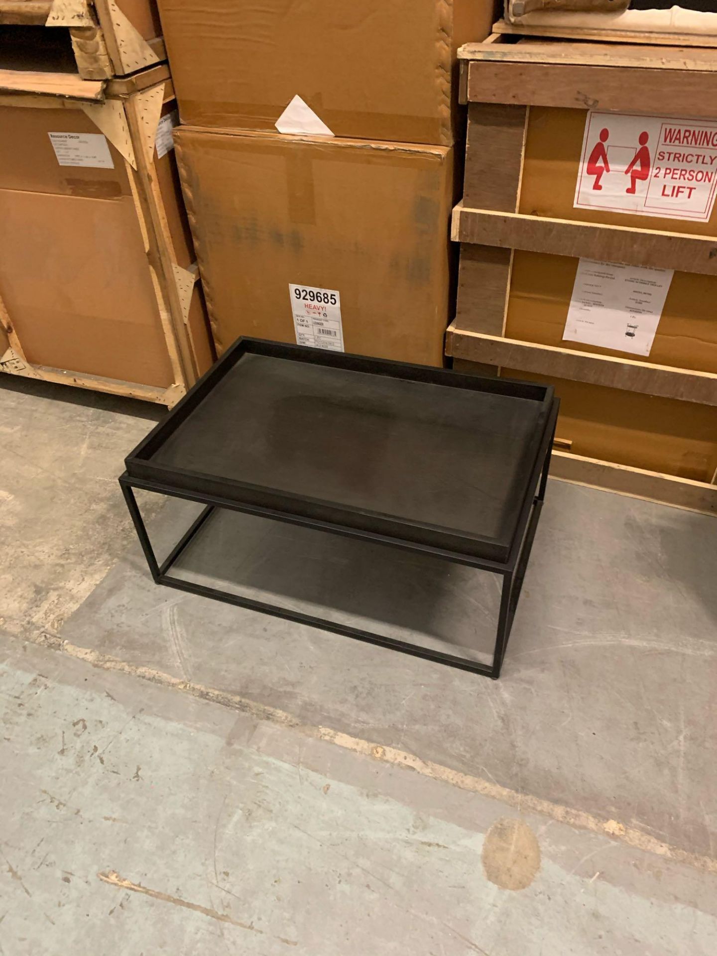 Forden Tray Coffee Table Black W900 x D600 x H400mm The Forden Black Side Table Completed With A - Bild 4 aus 5