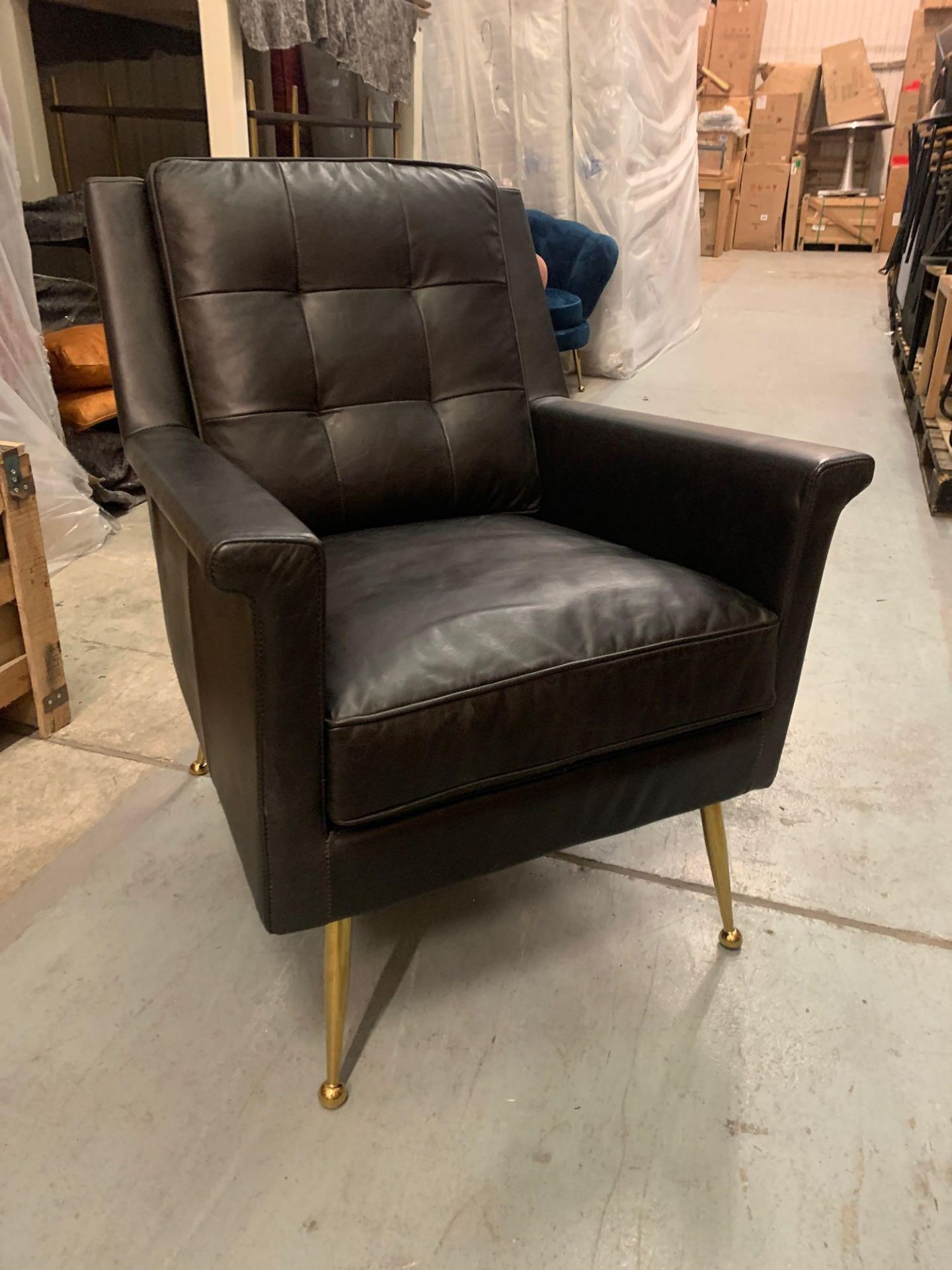 Manero Armchair Black Leather Modern And Angular Armchair The Perfect Combination Of The Finest - Bild 10 aus 10