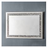 Westmoore Silver Mirror 600 x 900mm With A Thick Silver Glitter Framing This Mirror Is A Full Of