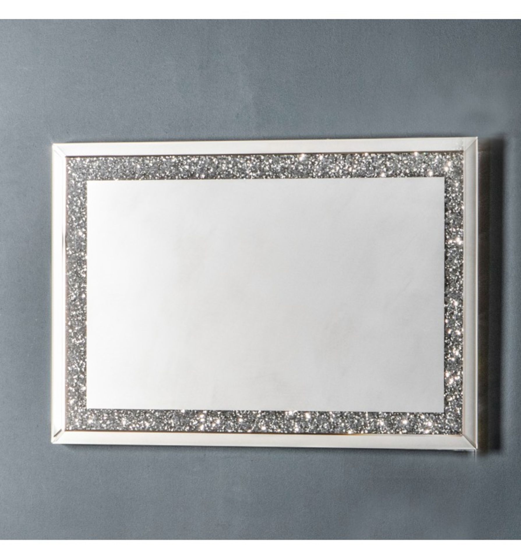 Westmoore Silver Mirror 600 x 900mm With A Thick Silver Glitter Framing This Mirror Is A Full Of